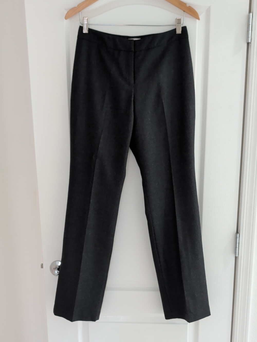 Like New Pendleton 100% Virgin Wool Straight Leg Pants Trousers 4 Charcoal Grey